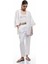 Cepli Bol Kalıp Çizgili Keten Karışımlı Kimono 1
