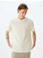 Bisiklet Yaka Kısa Kollu Regular Fit Pamuk Karışımlı Dokulu Tişört 3