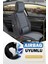 Isuzu D-Max Uyumlu Yarı Deri Oto Koltuk Kılıfı Ön/arka 5li Anka Set Füme 1