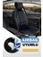 Isuzu D-Max Uyumlu Yarı Deri Oto Koltuk Kılıfı Ön/arka 5li Anka Set Siyah-Mavi 1