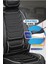 Ford Eco Sport Uyumlu Yarı Deri Oto Koltuk Kılıfı Ön/arka 5li Anka Set Siyah-Beyaz 4