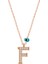 Mulvxeasy EASY02 925 Ayar Nazar Rose F Harfi Kadın Kolye (T6873) (8585) (Mulvix) 2