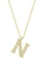 Mulvxeasy EASY02 925 Ayar Gold N Harfi Kadın Kolye (T6621) (8585) (Mulvix) 2