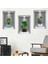 KRG02 Pratik 3D Çiçek Vazo Duvar Sticker 3 Lü Set Gri Fon (Mulvix) 1