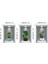 KRG02 Pratik 3D Çiçek Vazo Duvar Sticker 3 Lü Set Gri Fon (Mulvix) 4