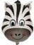 Zebra Kafa Folyo Balon Safari Hayvanlar Temalı Parti 55 cm 1