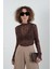 Kahve Dantel Uzun Kollu Bluz 1