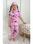 Pjkö Minnie Mause Desenli Pembe Kısa Kollu Önden Düğmeli Kız Çocuk Pijama Takımı 4-12 Yaş 722K 2
