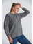 Baskılı Nakış Detaylı Büyük Beden Sweatshirt 2