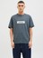 Jack Jones Jorsplıt Aop Brandıng Tee Ss Crew Pls Erkek Antrasit Büyük Beden Tshirt 12278577-16 1