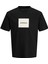 Jack Jones Jorsplıt Aop Brandıng Tee Ss Crew Neck Erkek Siyah Tshirt 12272993-02 1