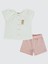 Kız Bebek Şortlu Takım 6-18 Ay Ekru 1