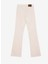 Normal Bel Geniş Paça Flare Kırık Beyaz Kadın Denim Pantolon F5SL-PNT0417 2
