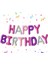 Makaron Renkli Happy Birthday Harf Folyo Balon Set 1