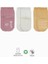 Bistyle Basic Kaymaz Penye Soket Çorap 3'lü BS10106 Pudra Ekru Somon 1
