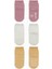 Bistyle Basic Kaymaz Penye Soket Çorap 3'lü BS10106 Pudra Ekru Somon 2