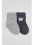Nessiworld Bistyle Bear Penye Soket Çorap 2'li BS10116 Gri 2