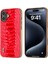 iPhone 16 Plus Galvanik Kenar Timsah Dokusu Hakiki Inek Derisi+Tpu+Pc Telefon Kapağı (Yurt Dışından) 1