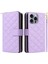 iPhone 16 Pro Max Fermuarlı Cüzdan Eşkenar Dörtgen Crossbody Deri Telefon Kılıfı (Yurt Dışından) 1