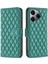 Tecno Spark 20 Pro Deri Cüzdan Kılıfı Eşkenar Dörtgen Izgara Desenli (Yurt Dışından) 1