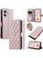 iPhone 16 Plus Eşkenar Dörtgen Izgara Pu Deri Cüzdan Crossbody Telefon Kılıfı (Yurt Dışından) 1