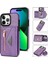 iPhone 16 Pro Max Deri Fermuarlı Kılıf Kart Sahibi Telefon Kılıfı Askılı (Yurt Dışından) 1