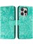 iPhone 16 Pro Dantel Çiçekler Pu Deri Cüzdan Telefon Kılıfı (Yurt Dışından) 1