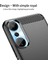 Infinix Hot 20S 4g / X6827 Anti-Fall Koruyucu Ince Telefon Kılıf Karbon Fiber Fırçalanmış Tpu Telefon Geri Kapak (Yurt Dışından) 4