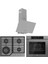 Flowart Nt Asimetrik Seriisi 3'lü Gri Ankastre Set ( QBL62CPR-NT028-D088 ) 1