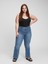 Kadın Mavi High Rise Flare Jean Pantolon 6