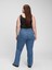 Kadın Mavi High Rise Flare Jean Pantolon 7