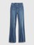 Kadın Mavi High Rise Flare Jean Pantolon 8