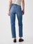 Kadın Mavi High Rise Cheeky Straight Washwell Jean Pantolon 6