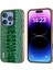 iPhone 16 Pro Galvanik Kenar Timsah Dokusu Hakiki Inek Derisi+Tpu+Pc Telefon Kapağı (Yurt Dışından) 1