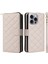 iPhone 16 Pro Max Fermuarlı Cüzdan Eşkenar Dörtgen Crossbody Deri Telefon Kılıfı (Yurt Dışından) 1