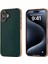 iPhone 16 Plus Elektro Kaplama Kenar Pu Deri Kaplamalı Tpu+Pc Telefon Kapağı (Yurt Dışından) 1