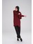 Yumuşak Dokulu Kapüşonlu Fermuarlı Bordo Basic Günlük Sweatshirt Act-15 1