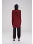Yumuşak Dokulu Kapüşonlu Fermuarlı Bordo Basic Günlük Sweatshirt Act-15 3