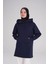 Yumuşak Dokulu Kapüşonlu Lacivert Basic Günlük Sweatshirt Act-23 4