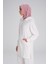 Yumuşak Dokulu Kapüşonlu Ekru Basic Günlük Sweatshirt Act-13 5