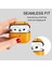Juni Apple Airpods 3.nesil Uyumlu Deri Kılıf FL12 Sarı 2