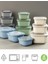 Mikrodalga Saklama Kabı 3’lü Set, Buzluk Buzdolabı Mikrodalga Uygun Kapaklı Set (600-1100-1800ML) Yeşil 4