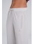 Active Çift Katmanlı Taytlı Boru Paça Ekru Spor Pantolonu Eşofman Altı Act-3 4