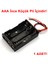 3lü Aaa Pil Kutusu Yuvası Ince Küçük Tip 3 Tane 1.5V Pil Dc 4.5V Plastik Pil Tutucu 14CM Kablo Oyuncak Araba Robot 2