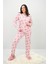 Kadın Büyük Beden Çiçek Desenli Uzun Kollu Pijama Takımı 4235-25 1