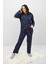 Kadın Büyük Beden Çiçek Desenli Uzun Kollu Pijama Takımı 4235-25 2