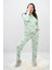 Kadın Büyük Beden Çiçek Desenli Uzun Kollu Pijama Takımı 4235-25 1