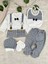 Papyon Detaylı Teddy Bear 5 Parça %100 Pamuk Kutulu Yenidoğan Set 2
