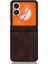 Infinix Zero Flip Brown Için Litchi Texture Pc Kılıfı (Yurt Dışından) 4