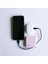 Lightning ve Type-C Kablolu Dijital LED Göstergeli Askılı Powerbank 5000 mAh Pembe 3